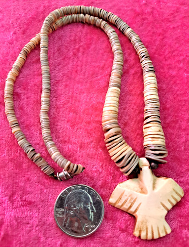 Vintage heishe beaded shell - heishe,